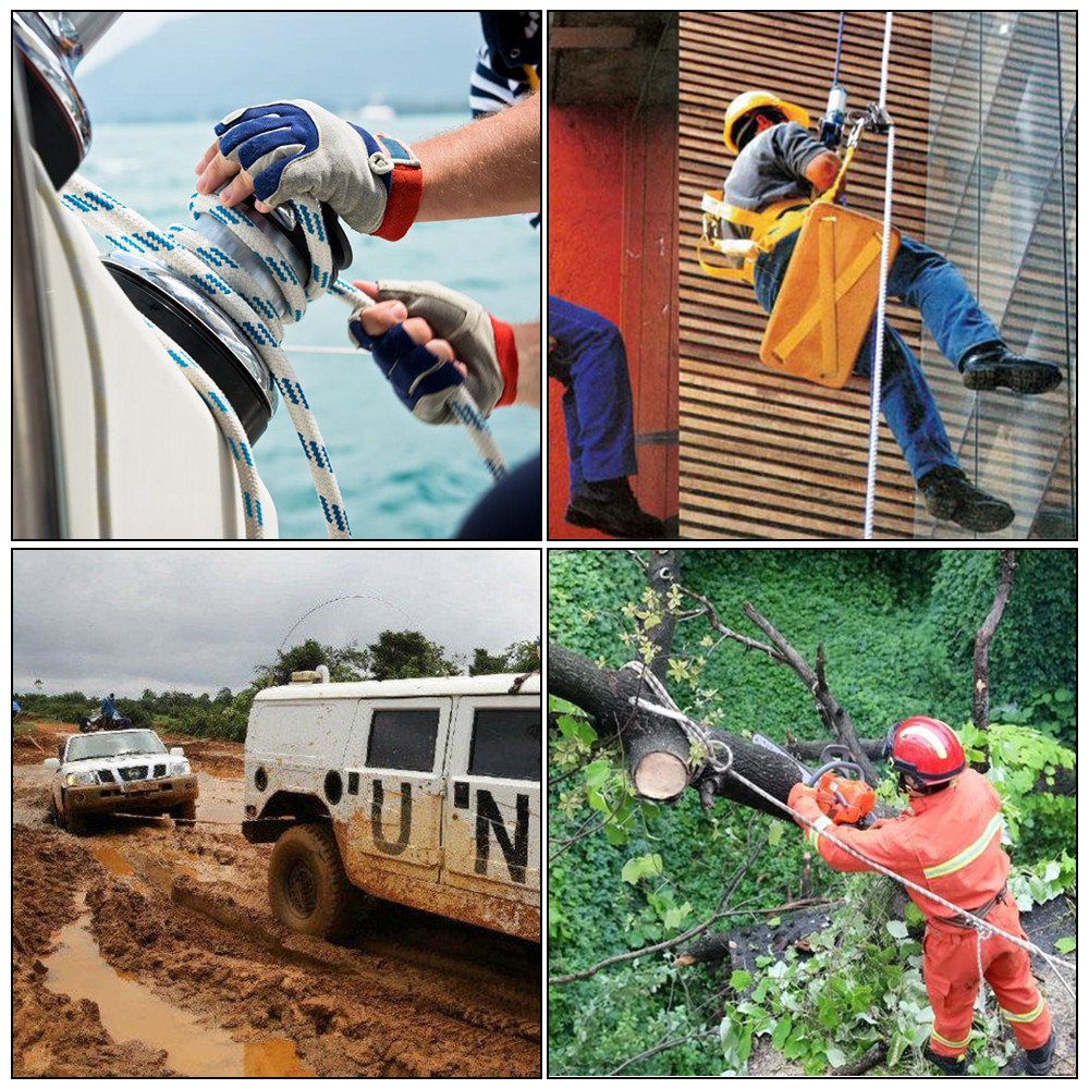 Double Braid Polyester 16 Strand 1/2"×150' Nylon Arborist Tree Rope