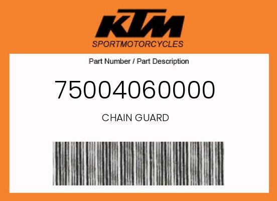 KTM Genuine Chain Guard - 75004060000