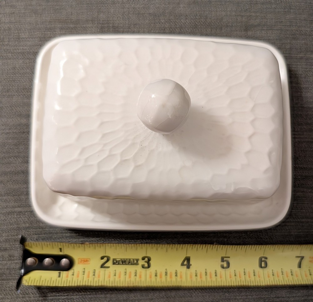 THL White Covered Butter Dish
