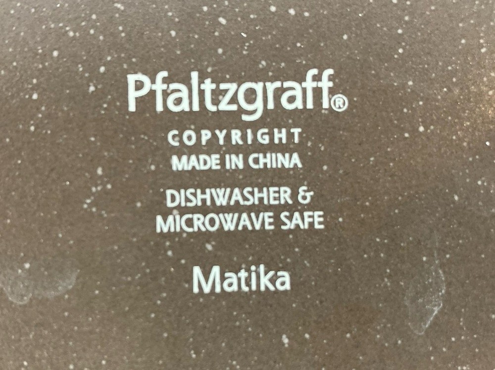 Pfaltzgraff Modern Stoneware MATIKA SHALE Brown 15" Rectangular Tray MINT