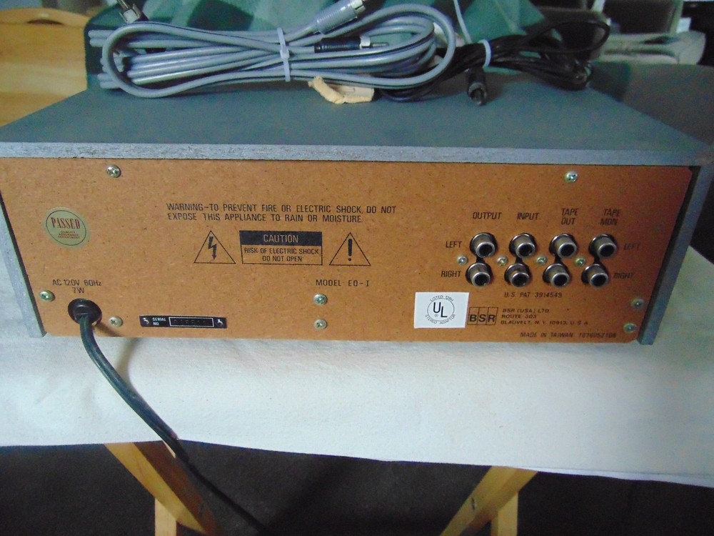 BSR - Model EQ-I - Stereo Frequency Equalizer - With manual and cables tested
