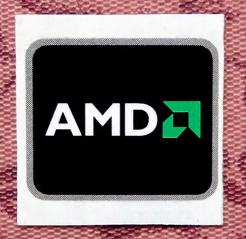 AMD Logo Replacement CPU Black Sticker 16.5 x 19.5mm PC Case Badge