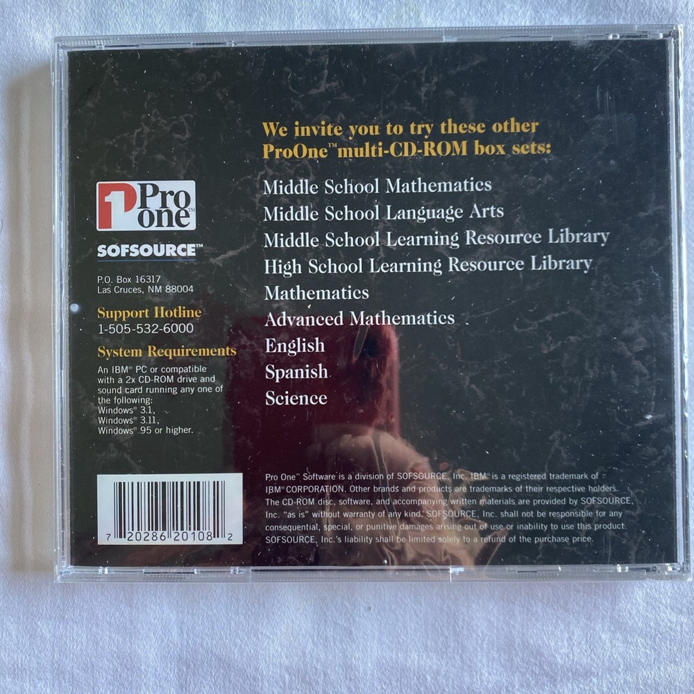 Learning Tools That Work Mathematics Calculus 1 CD-ROM PC ~ FACTORY SEALED