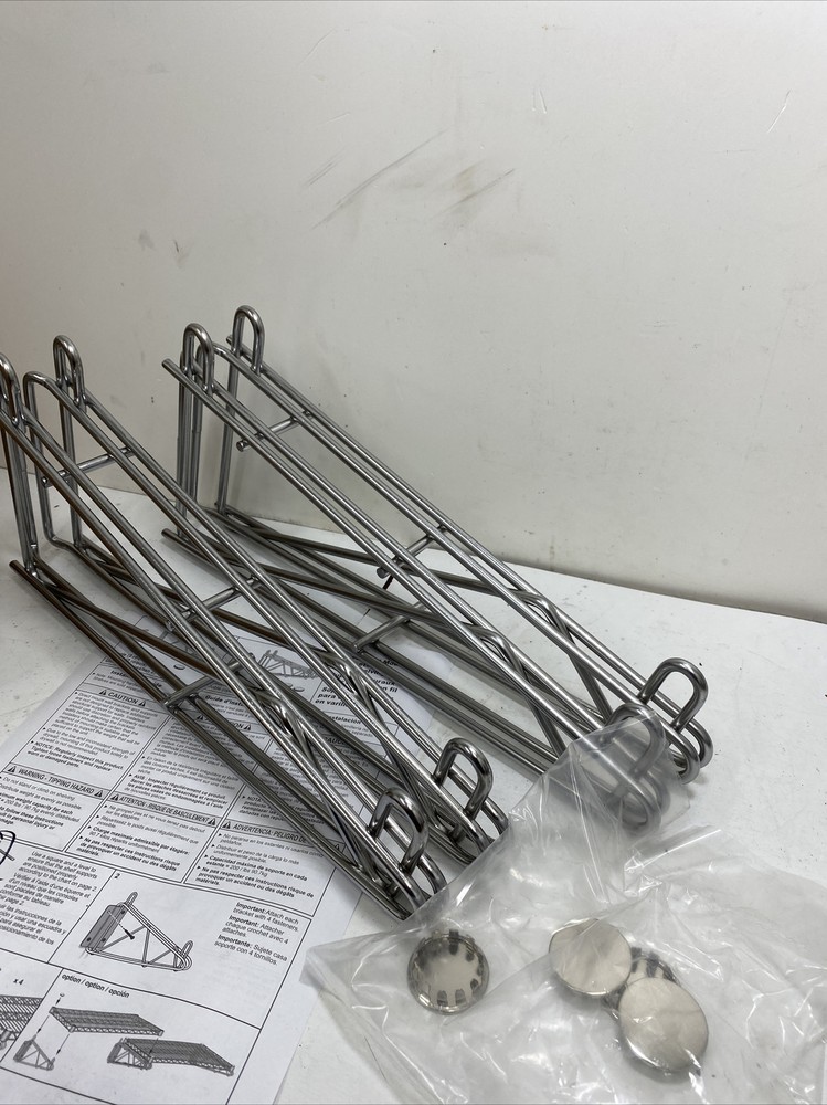 2 Set .Olympic -J2WD14C -14”Chromate Double Wall Bracket, Missing ￼￼￼ Brackets.￼