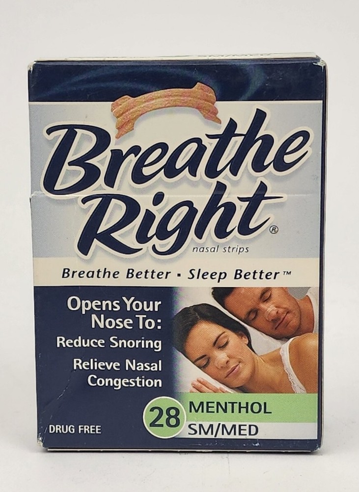 Breathe Right Menthol Nasal Strips 27 Small / Medium Strips Open Box Missing 1