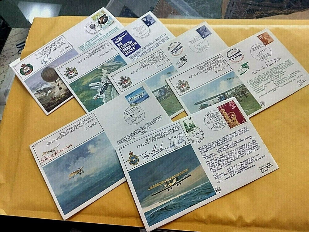 KAPPYS BRITISH FLIGHT AVIATION ANNIVERSARY COVERS 36 DIFF ALL SIGNED CS1186