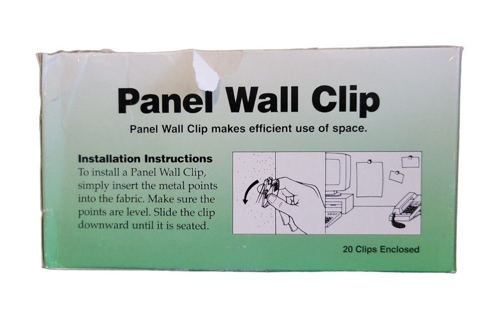 Advantus Wall Panel Cubicle Clips White Office Cubicle Pins HANGER 20 PER Box
