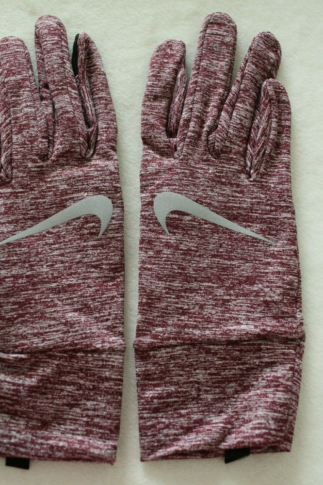 Nike Dry Element Running Gloves Dark Beetroot/Silver Women's Medium