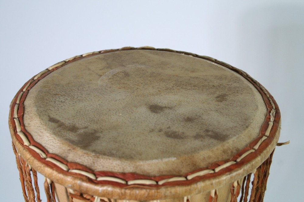 Vintage African Djembe Talking Drum