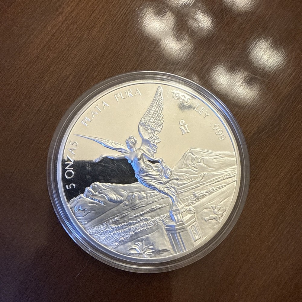 1996 MEXICO SILVER LIBERTAD 5 PROOF EXTREMELY SCARCE
