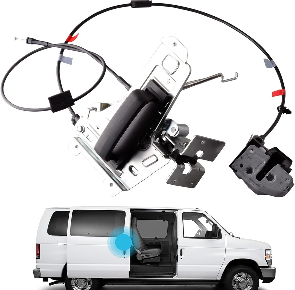 Sliding door Latch Assembly compatible for Ford E150 E250 E350 Door