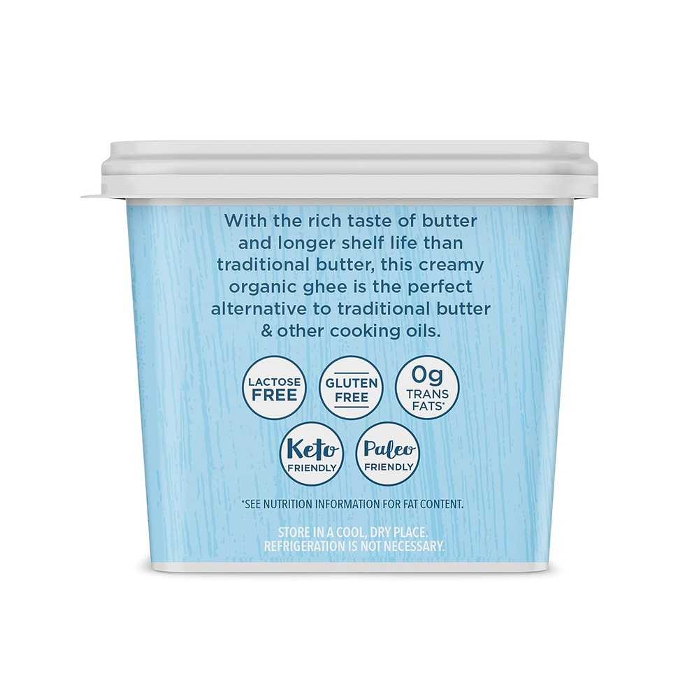 USDA Certified Organic Grass Fed Ghee with Himalayan Salt, 12Oz,