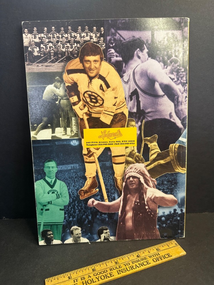 1996 Boston Garden Auction Program, Autographs Spider Edwards & Rene Rancourt MA