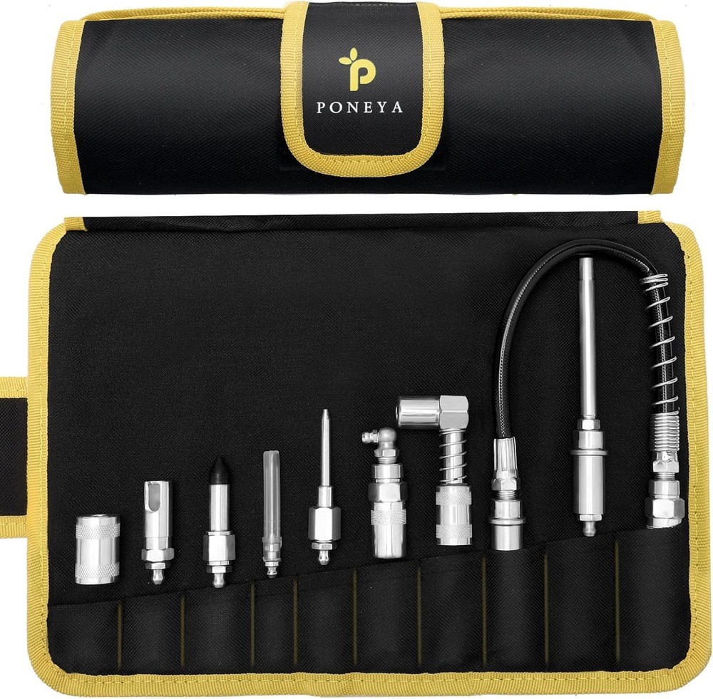 9 PCS Grease Couplers, Quick Connect Greasing Accessory Kit with Grease Tips ...