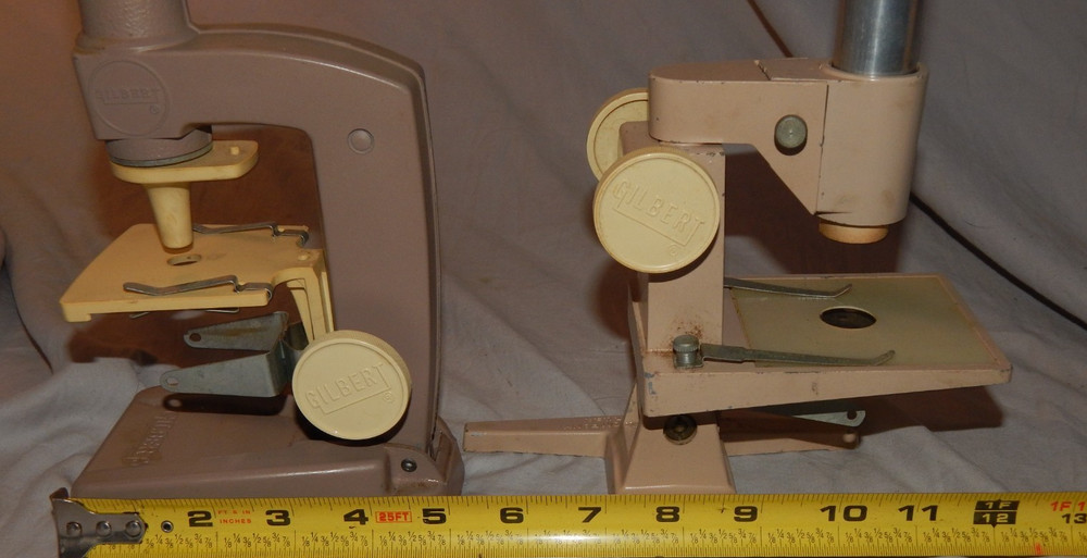 Lot of 2 Vintage Gilbert Microscopes