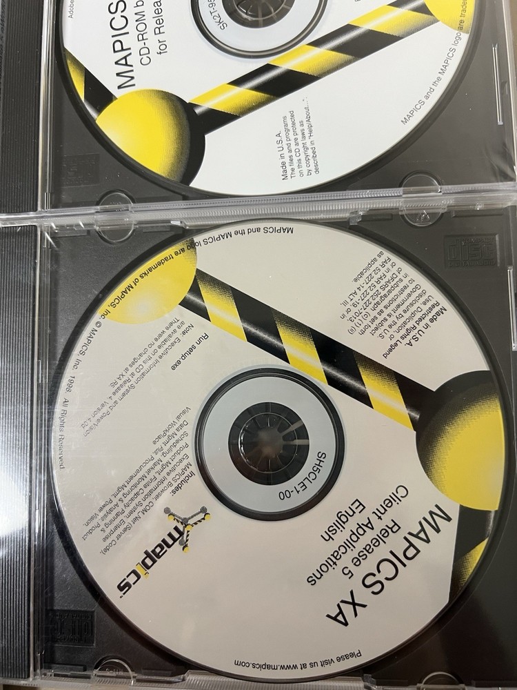 MAPICS XA Release 5 CD Lot 6 Sealed iSeries ERP Software Media