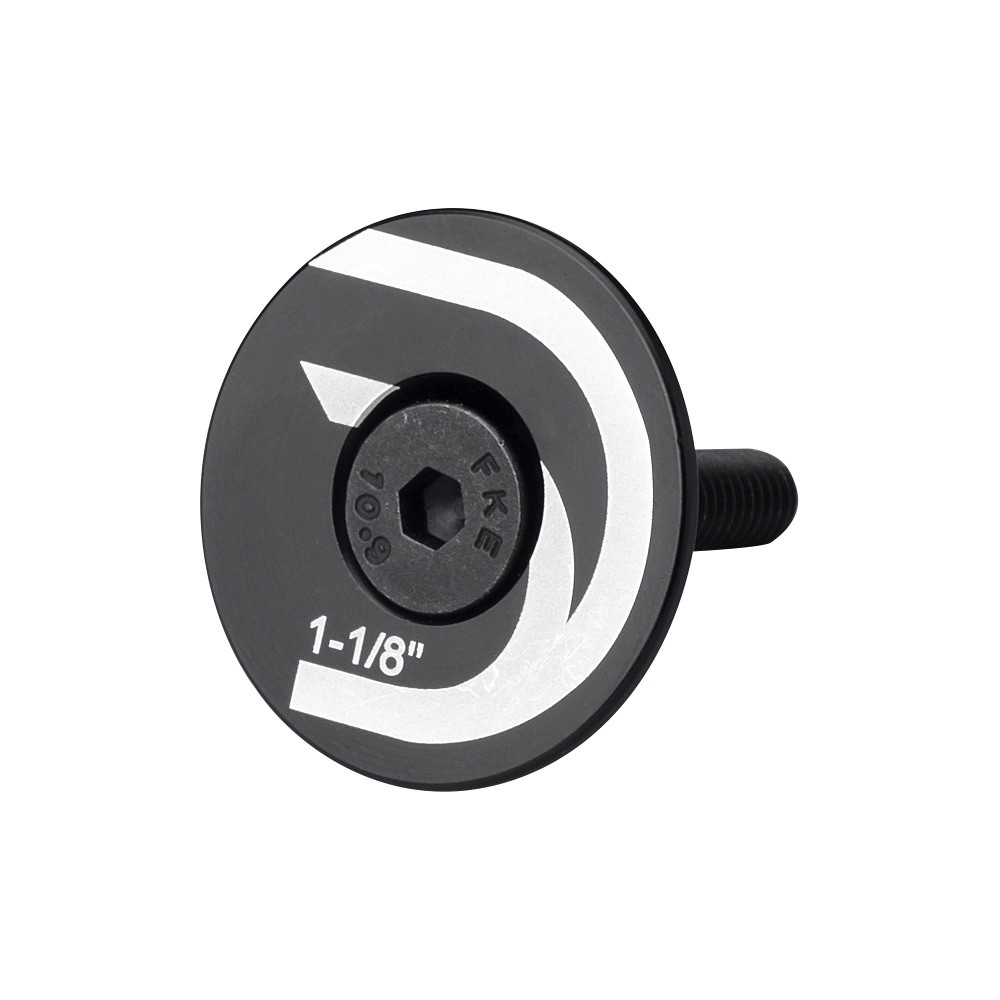 Deda Elementi Unisex's Flat Top Cap & Bolt, Black, 1 1/8"