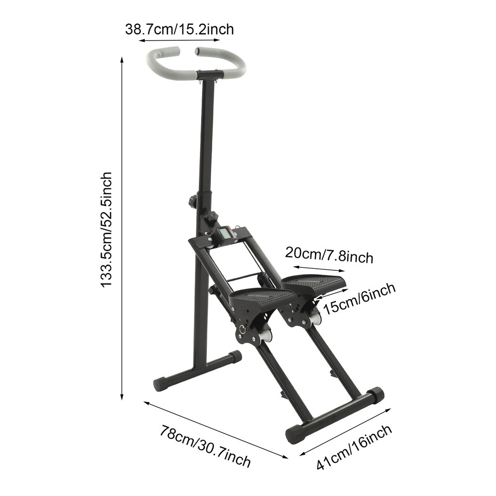 Foldable Stair Stepper Vertical Stair Climber Full-Body Workout Stair Stepper