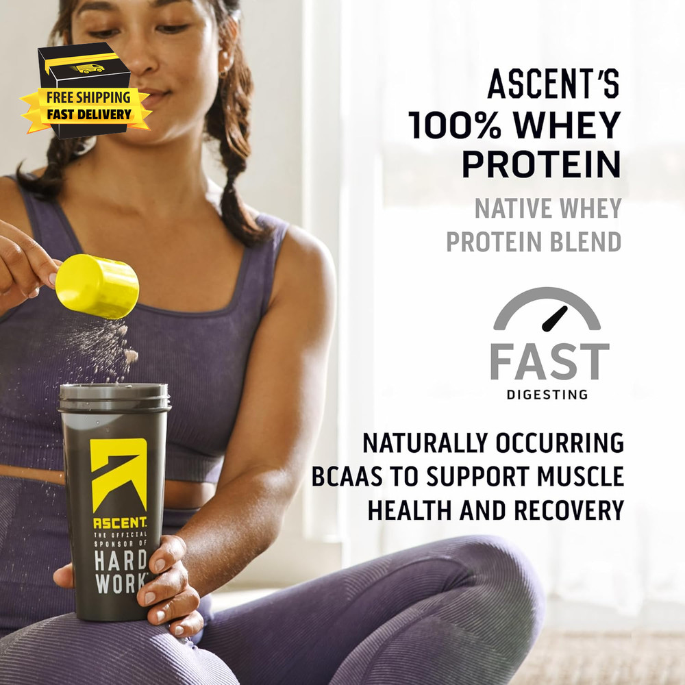 100% Whey Protein Powder - Post Workout Whey Protein Isolate, Zero Artificial Fl