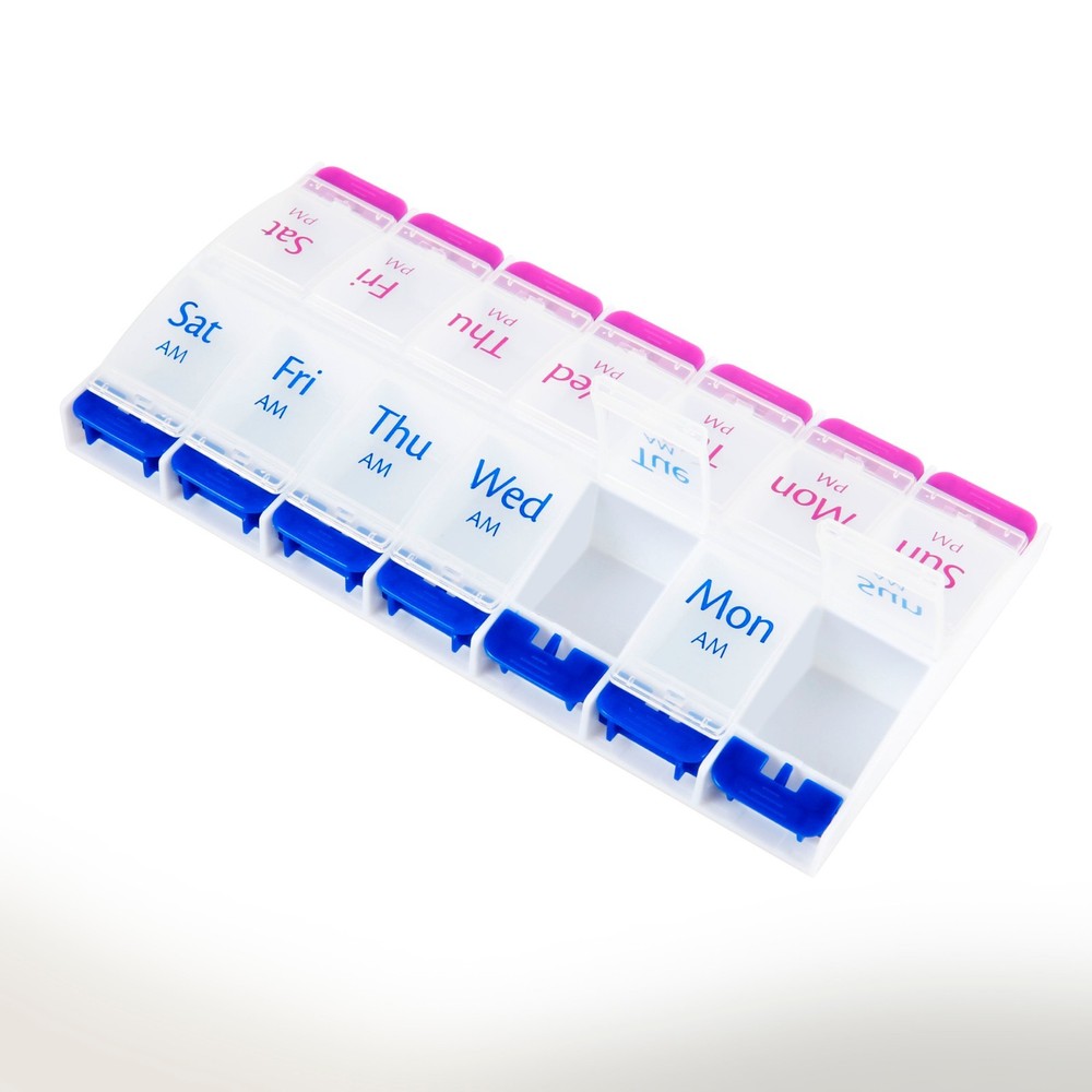 Smart Essentials 7-Day Pill Organizer – AM/PM Weekly Medication Case