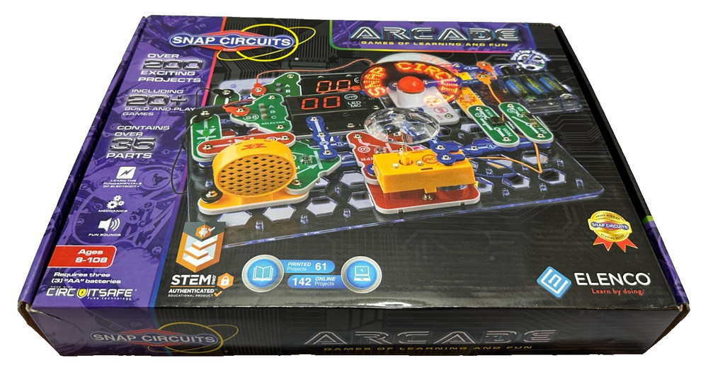 ELENCO Snap Circuits ARCADE Games of Learning STEM Electronics Kit SEALED NEW