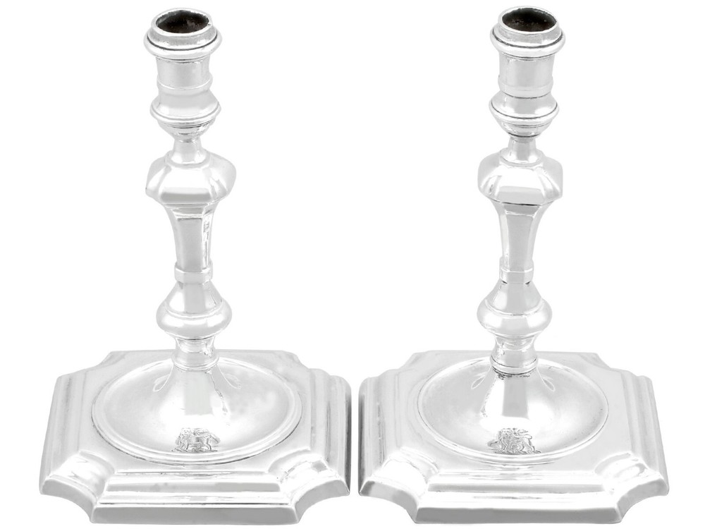 Sterling Silver Tapersticks - Antique (1723)
