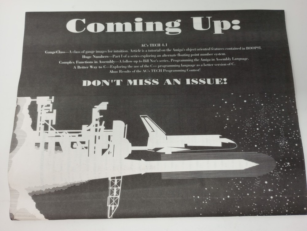 AC's Tech Amiga Computer Magazine Volume 3, Number 4 w/ Sealed Disk