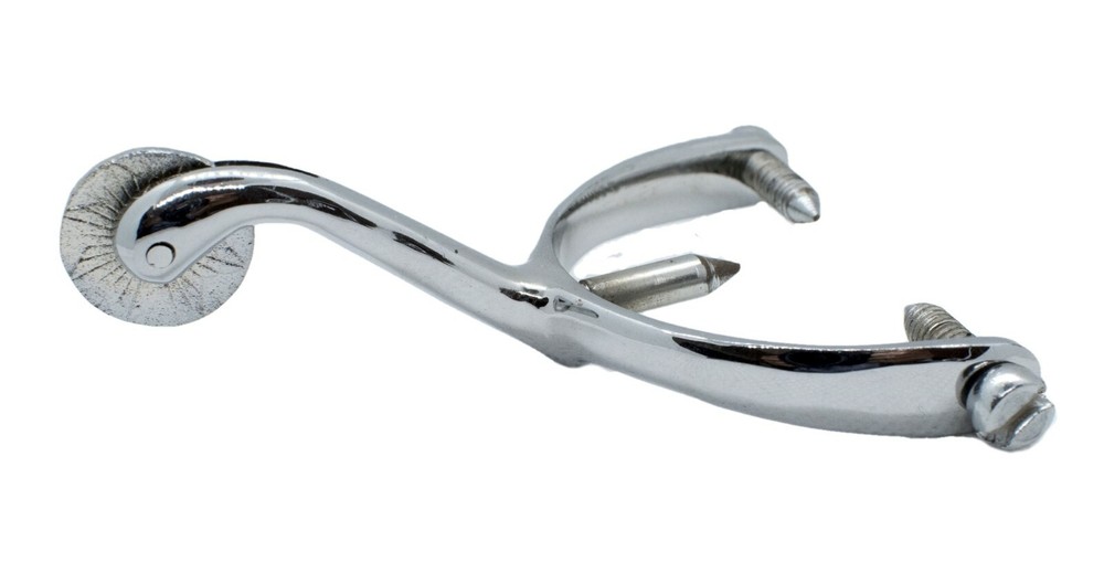 Spurs Chrome Finish Screw in Spurs