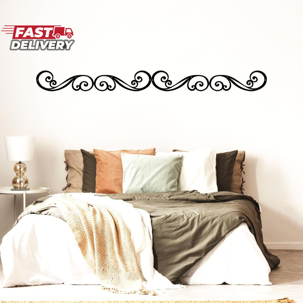 Metal Scroll Wall Art Decor Rustic Iron Wall Scroll Decorations Pair Scroll for
