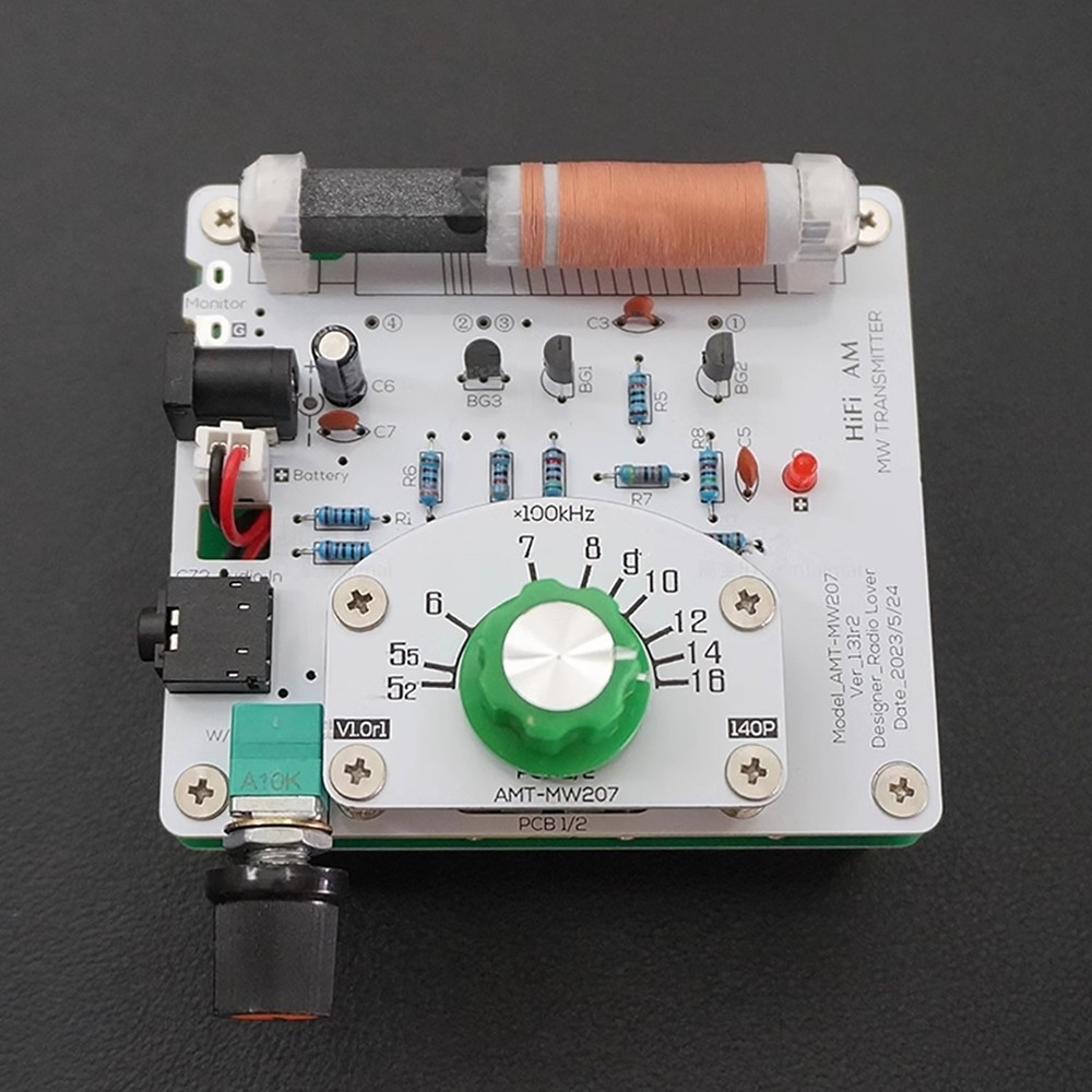 AMT-MW207 525-1605kHz MW Medium Wave Transmitter AM Radio Transmitter+Cable