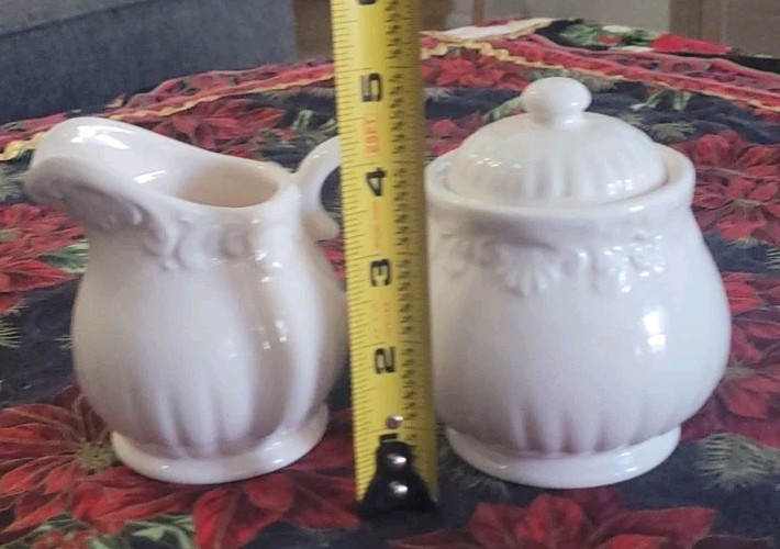 Italian Ceramic Sugar & Creamer Set-Vintage-Easter Spring Summer BBQ's