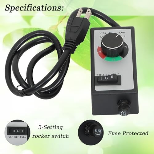 Variable Speed Controller Replacement for Router Fan Electric Motor AC 120V