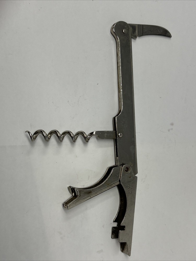 WAITER'S WINE CORKSCREW & BOTTLE CAP OPENER  Retriever Extractor