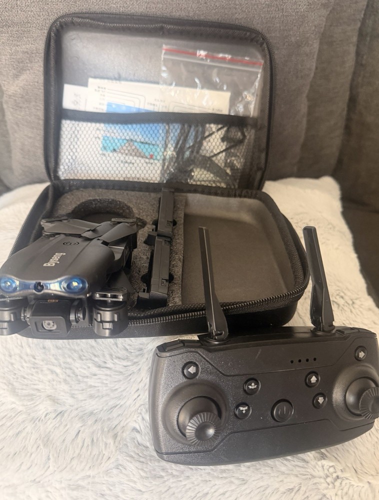 Byseng Foldable Electric Quadcopter Drone with Remote Control & Case