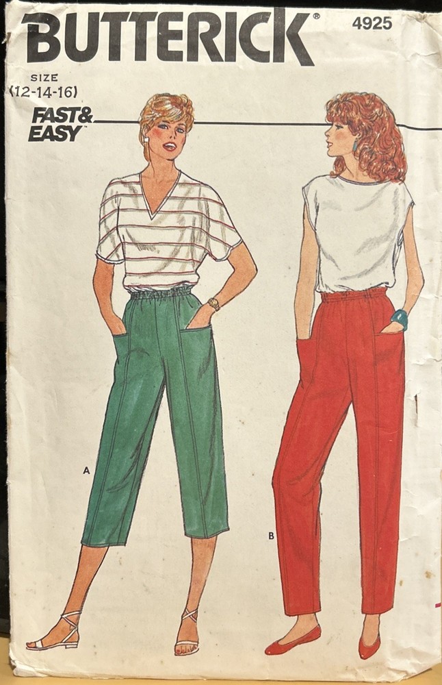 Butterick 4925  Size 12-16 Fast & Easy Sewing Pattern