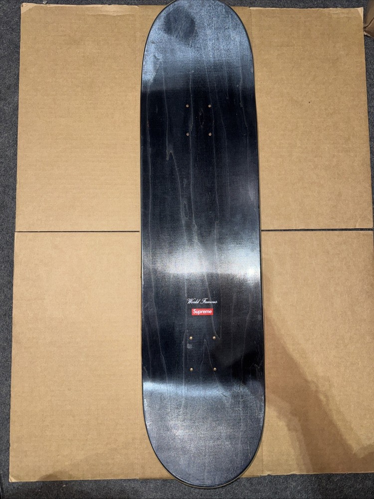 Supreme Airbrushed Floral Skateboard Deck - Black Preowned 8/10