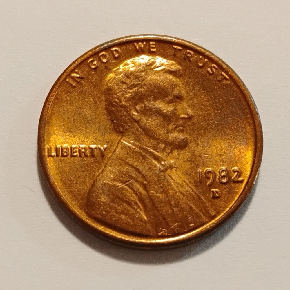 1982 D - RD - COPPER - LARGE DATE - 4