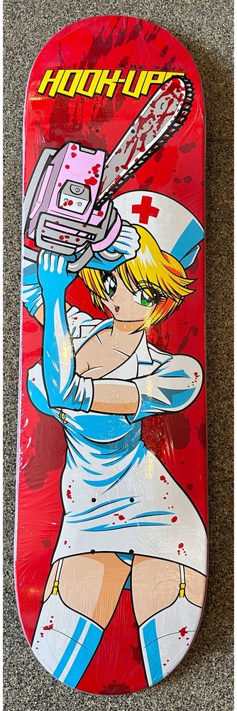 Hook Ups Skateboard Deck Chainsaw Nikki 8.5" x 32.25"