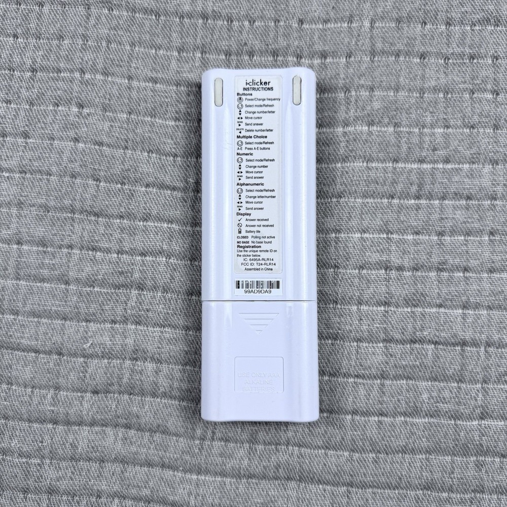 iClicker 2 Remote Student Classroom Response Remote Controller Works