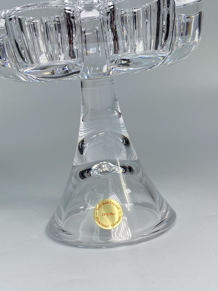 Beautiful Bleikristall Signed Crystal Candle Holder