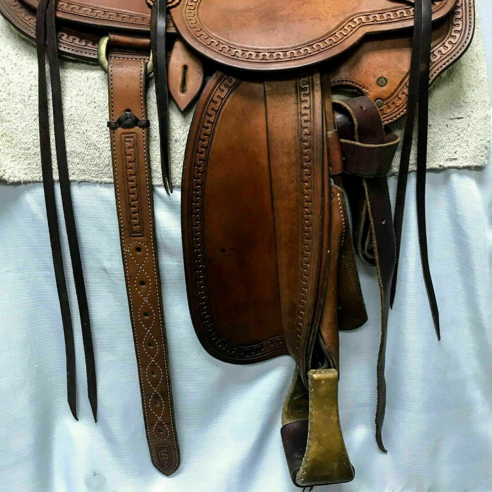 Western Saddle Roping Ranch Work Equestrian Trail Horse Wade Tree A Fork Premium