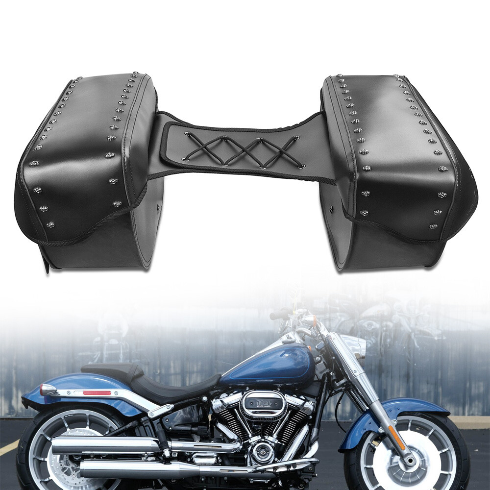 Motorcycle Saddle bag Tool Side bag Storage Luggage 3D Skull