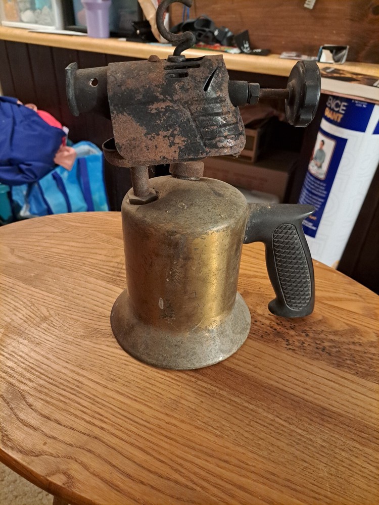 Vintage Kerosene/ Gasoline Brass Blow Torch SOLID