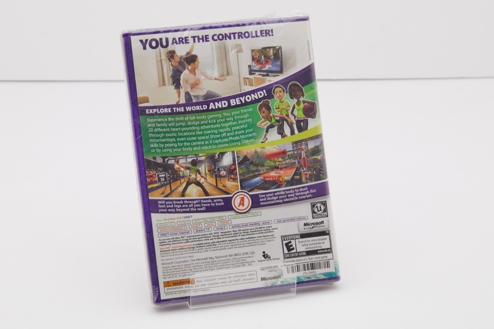 Microsoft Xbox 360 Kinect Motion Sensor Bar Black & 4 Games Bundle 3 ARE NEW!!