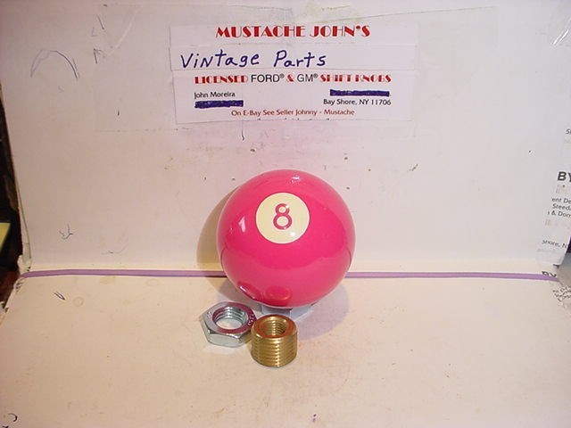 8 Ball Custom 2" Shift knob, made in U.S.A,( Hot Pink )