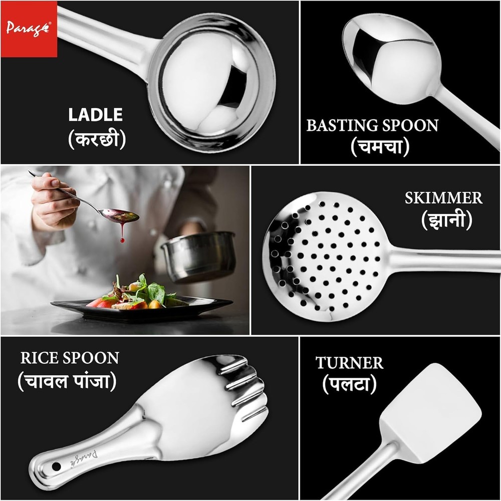 Parage 5 Pieces Stainless Steel Kitchen Tools Set for Kitchen