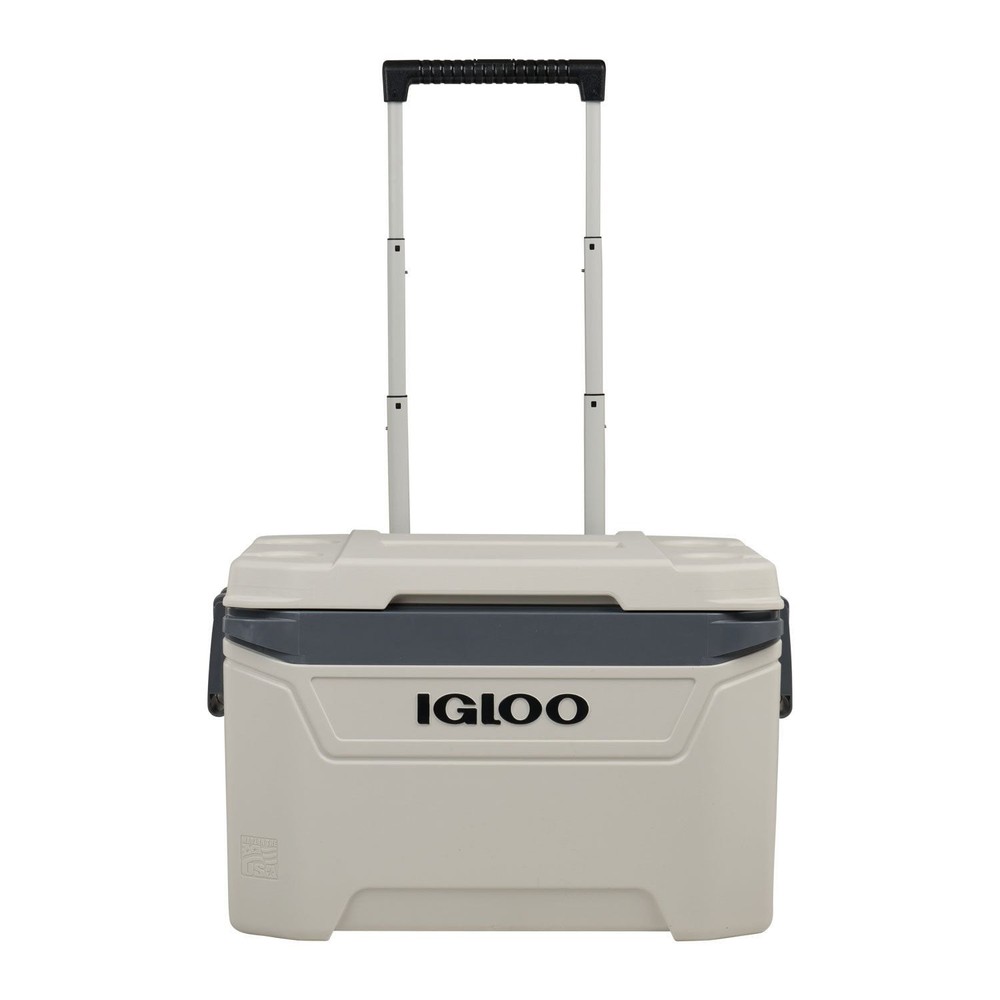 Igloo Bone White and Gray 60-Quart Sunset Roller Cooler