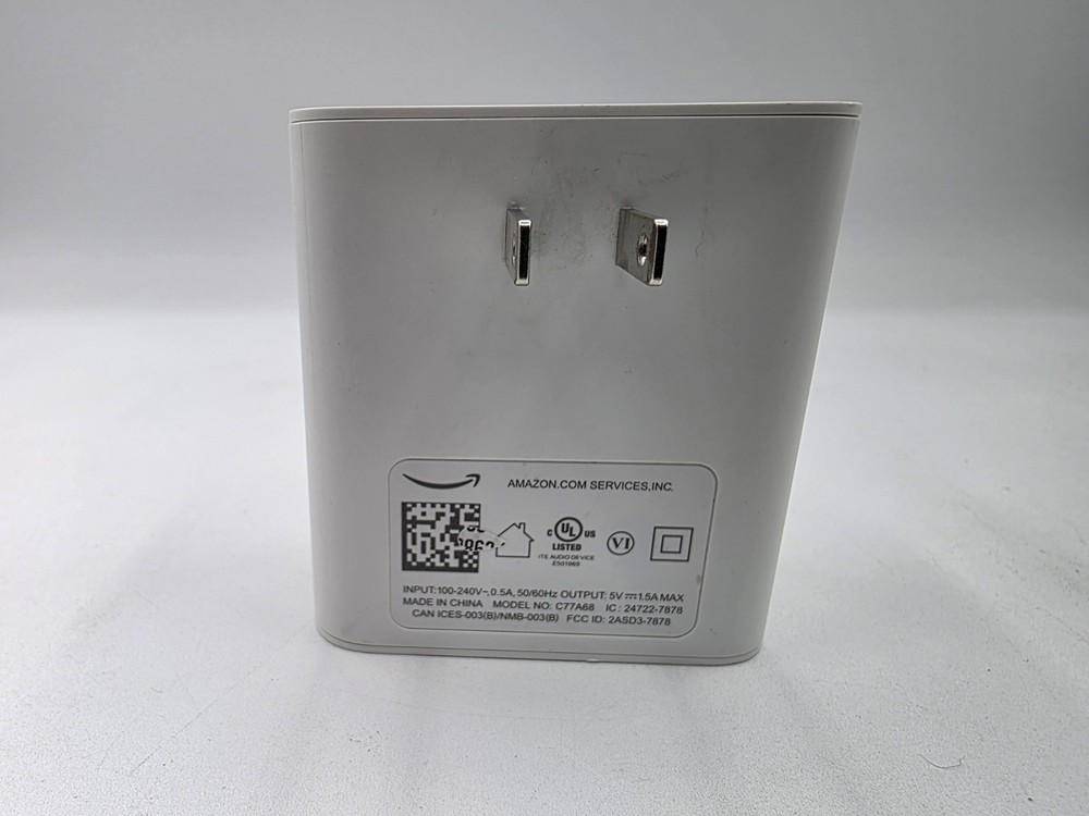 White Amazon Echo Flex Plug In C77A68 Alexa Voice Control Speaker