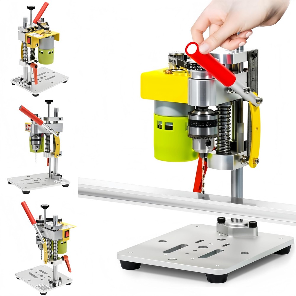 Electric Mini Benchtop Drill Press, 7 Speed Drilling Machine, Portable Tablet...