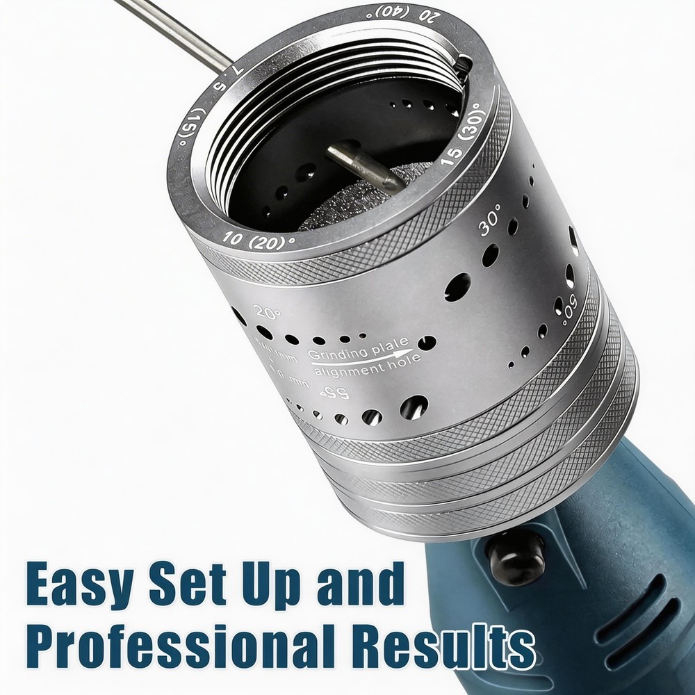 Tungsten Electrode Sharpener TIG Grinder Kit 6 Sizes 8 Angles Diamond